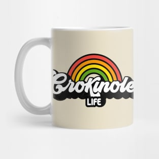 Groovy Rainbow Crokinole Life Mug